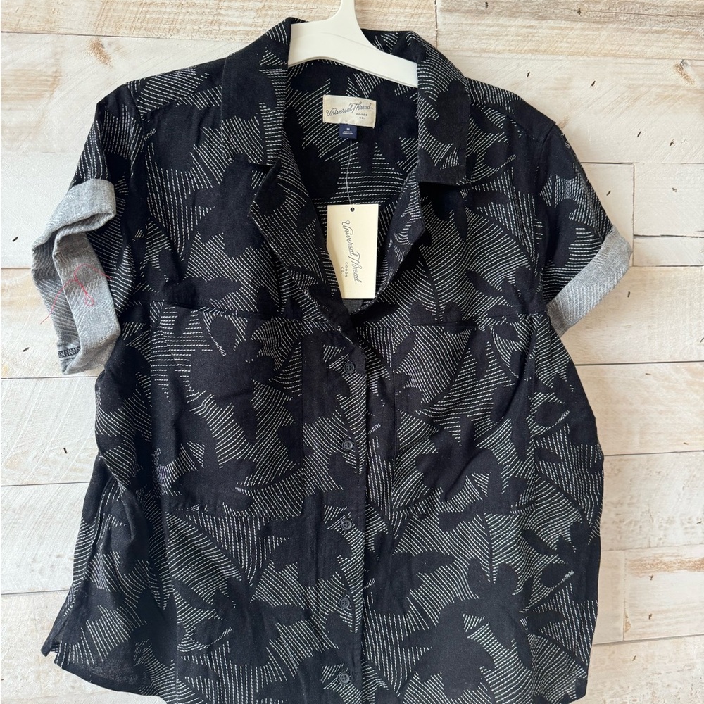 Black and Gray Patterned Shirt